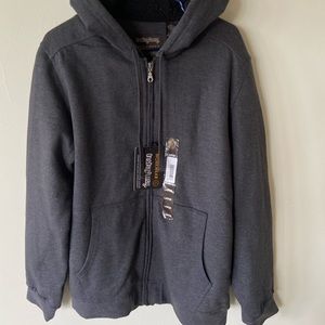 One Day Away Workwear Full Zip Hoodie Sherpa Large